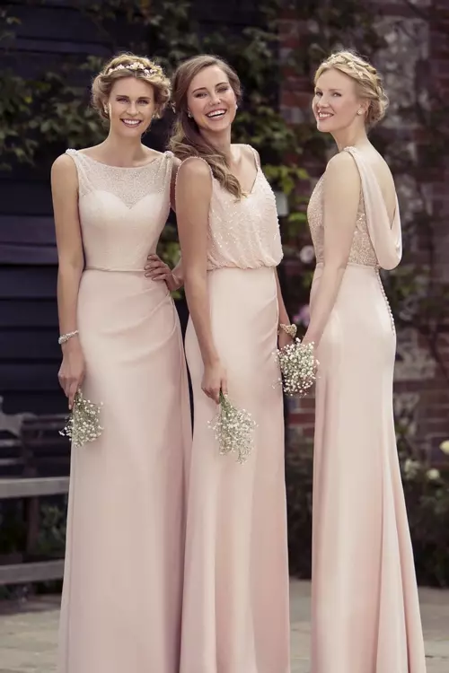 M695 Floaty Boho Bridesmaids Dress with Sequins True Bridesmaids